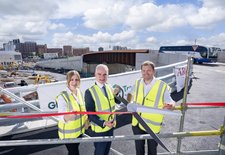 Opening ceremony held for Busway bridge as part of Belfast Transport Hub project